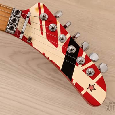 1990s ESP EVH Frankenstrat 5150 VH-250 Striped w/ Floyd Rose, Japan image 4