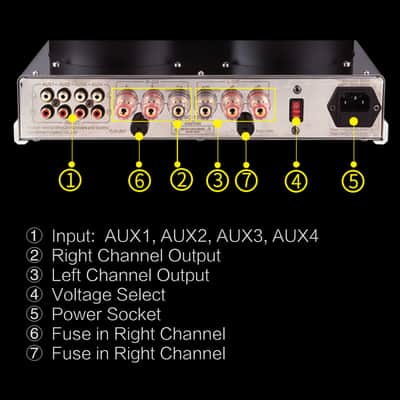 YAQIN MC-13S Push-Pull Integrated Stereo Tube Amplifier,Output Power 40Wx2, Tubes:12AX7*2, EL34*4,12AU7*2, AC115V and 230V Optional. image 6