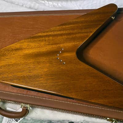 NEW! Gibson Custom 1958 Mahogany Flying V Reissue Electric Guitar - Antique Natural, VOS - WOW - Authorized Dealer - Only 6.9lbs! - G07132 image 12