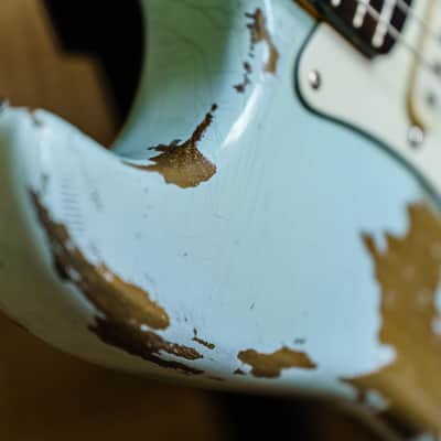 Partscaster Navacaster - Sonic Blue Nitro Relic 2021 Sonic Blue image 24