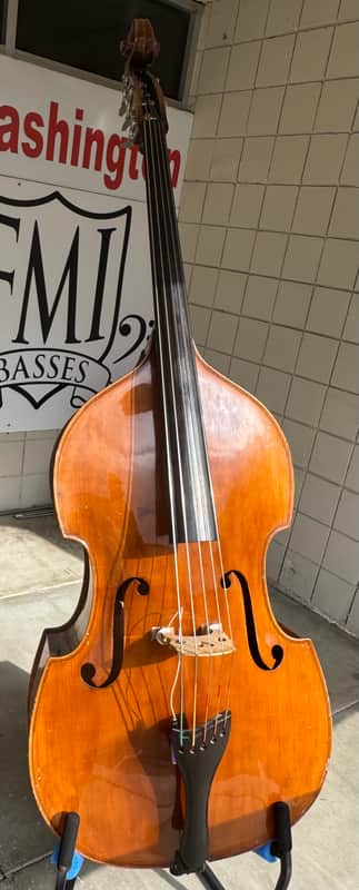 1964 German Wilfer 5 String Upright Bass BIG Rich Sound $15k | Reverb
