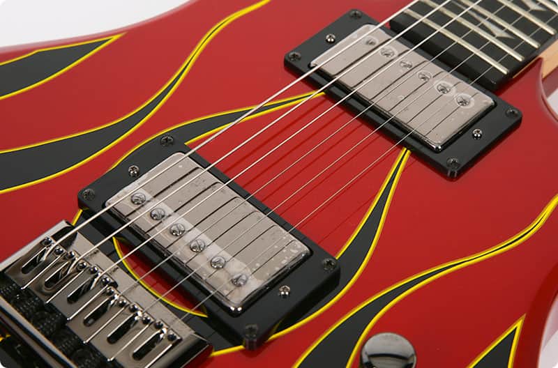 Kramer Pariah Double Cut HH Unique Design Graphic Fire Flame | Reverb