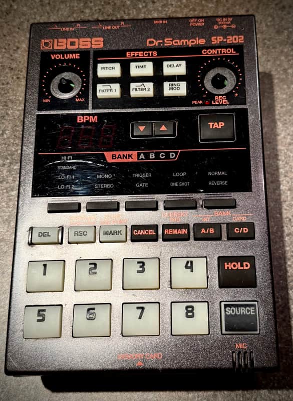 Vintage Boss SP-202 Dr. Sample 1998 - 2001 - Black image 1