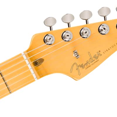 Fender American Professional Classic Stratocaster Maple FB Faded Lake Placid Blue with Bag image 5