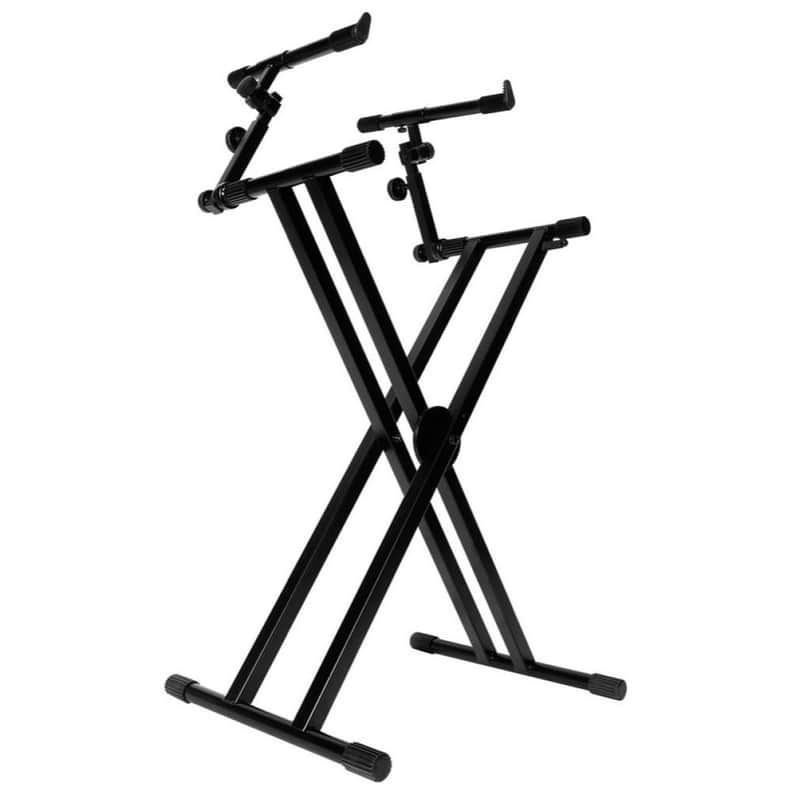 On-Stage KS7292 Double X Ergo Lok 2-Tier Keyboard Stand image 1