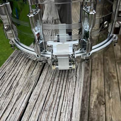 Tama 8056 Imperialstar Mastercraft Steel 6.5x14" 10-Lug Snare Drum with Roller-Action Snare Strainer 1980 - 1985 - Chrome image 3