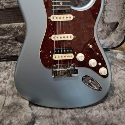 Fender American Elite Stratocaster HSS Shawbucker with Maple Fretboard 2019 - Satin Ice Blue Metallic image 1