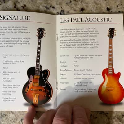 Gibson Custom art and historic brochure class of 2001 Les Paul class 5 acoustic L5 signature 1958 reissue image 4