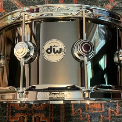 DW Collector's Series Brass 6.5 x 14 inch Snare Drum - Black Nickel image 4