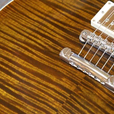 MINTY! 2008 Grosh Set Neck Custom Electric Guitar Trans Tiger Eye w/ Brazilian Board + OHSC image 7