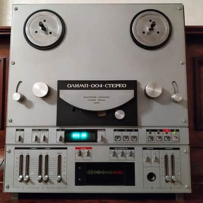 OLIMP 004 Stereo Reel to Reel Tape Recorder 1987 Serviced Working USSR Vintage image 2