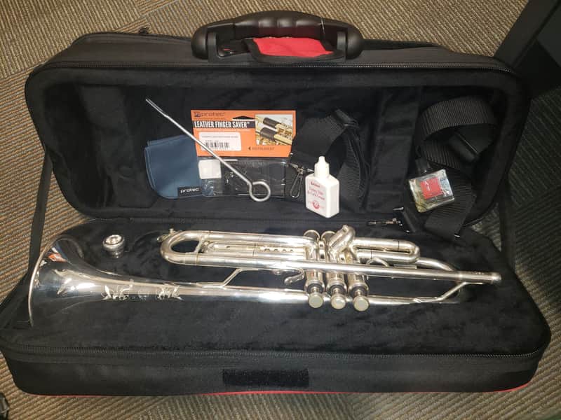 Bach TR200S Silver Intermediate Trumpet!  Serviced, New Case, Gorgeous! image 1