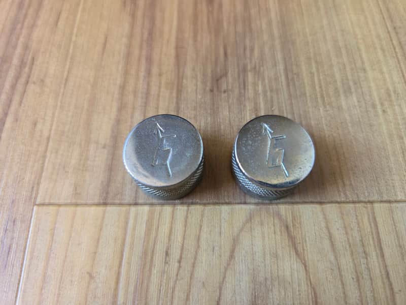 Set of Vintage 1960's Gretsch Chrome Guitar/Bass Control Knobs! image 1