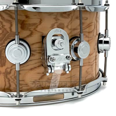 DW Collectors VLT 333 Maple Snare Drum 14x6.5 Exotic Olive Ash Burl image 3