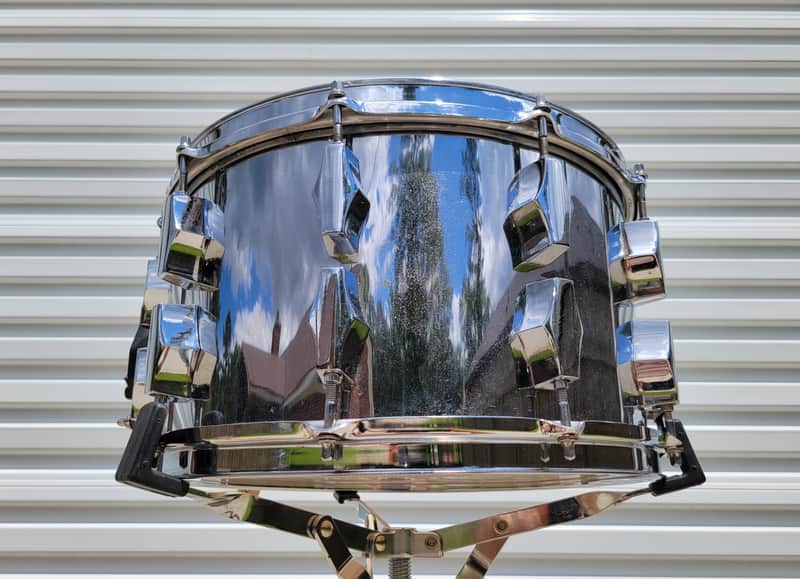 Corder/Fibes 8x14 Maple Snare Drum W/ 20 Lugs - Chrome Over Wood (C013-1) image 1