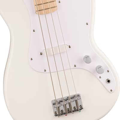 Fender Squier Sonic Bronco Bass, Maple Neck, White Pickguard, Arctic White image 3