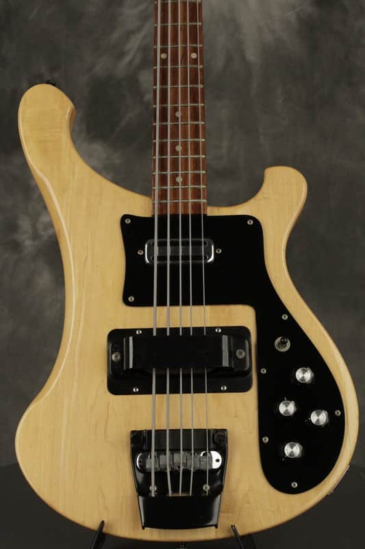 Rickenbacker 4003S/5 string Bass w/BLACK hardware 1990 Mapleglo image 1