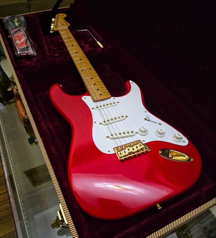 Rare! 1993 Fender Japan Custom Edition 50's Stratocaster ST57G Charcoal Red image 1