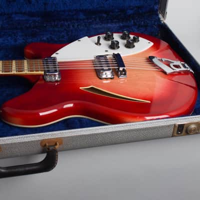 Rickenbacker  Model 360/12 Thinline Hollow Body Electric Guitar (1966), ser. #FH-2731, original silver tolex hard shell case. image 12