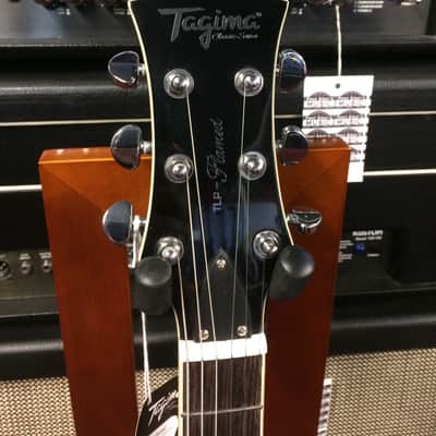 Tagima TLP Flamed Single-Cut Transparent Amber w/Hardshell Case [ProfRev] image 6