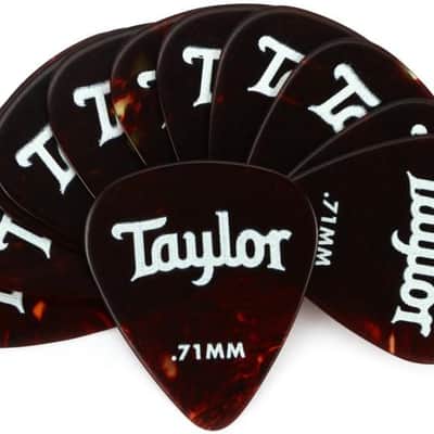 Taylor Celluloid 351 Picks, Tortoise Shell, 0.71mm, 12-Pack