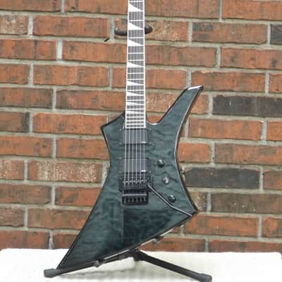 Jackson KEXMG Quilt Maple Top, Kelly, Trans Black, EMG 81/85, Floyd Rose image 1