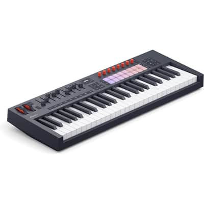 Novation FLkey 2 49 — 49-Key MIDI Controller Keyboard for FL Studio. Make Beats with Semi-Weighted Keys, USB, Pitch & Mod Wheels, 16 Drum Pads, and Arpeggiator — Inc. 6 Months of FL Studio image 2