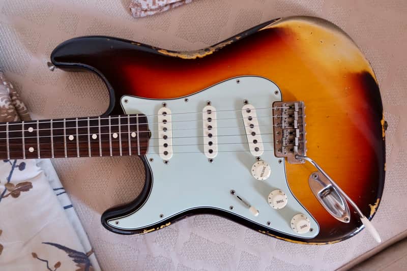 Fender Fender Custom Shop 1960 Strat Heavy Relic LH Lefthand Sunburst image 1