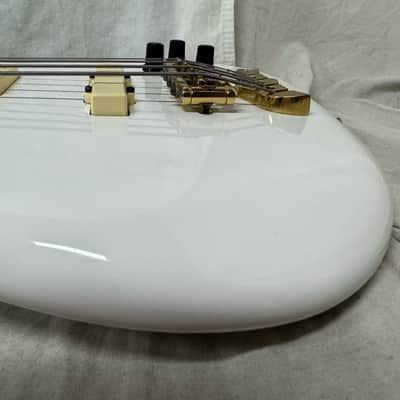 Alembic Elan 4-string Bass with Case - White (likely re-fin'd) image 17