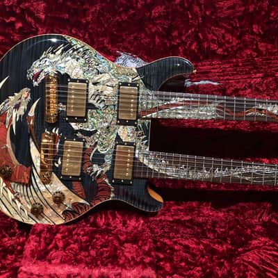 PRS Paul Reed Smith 20th Anniversary Double Neck Dragon 2005 Whale Blue image 5