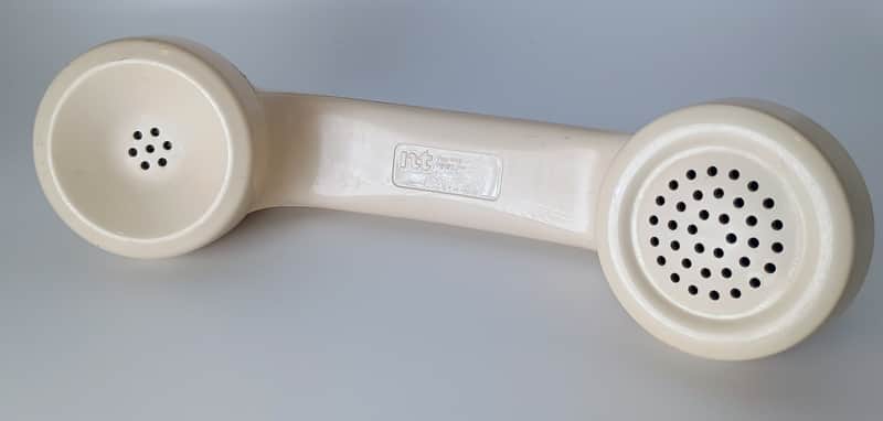 Custom Lo-Fi Telephone Microphone/DJ ‘Lollipop’ Headphone - Northern Electric G1 1960's Handset - Beige image 1