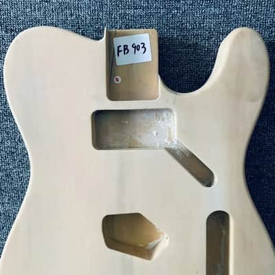 Unfinished Telecaster Style Guitar Body with Wood Cracks image 4