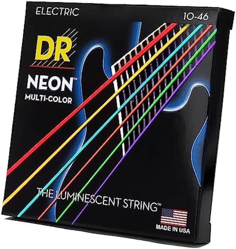 DR Strings HI-DEF NEON - MULTI-COLOR Colored Electric Strings: Med 10-46 image 1