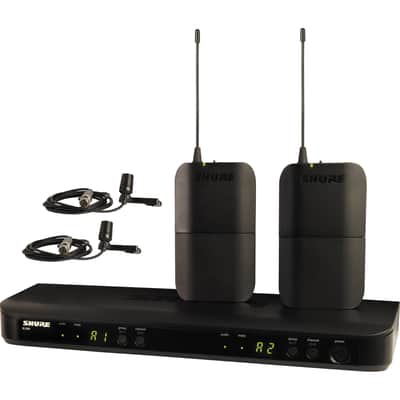 Shure BLX188/CVL-H11 Dual Channel Wireless Microphone System with (2) Bodypacks and (2) CVL Lav Mics image 1
