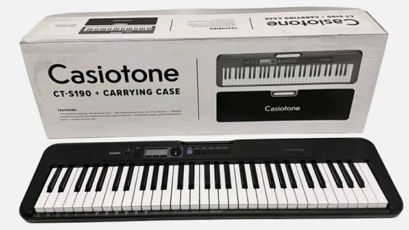 Casio CT-S190 Casiotone 61-Key Keyboard with Carrying case 2023 image 1