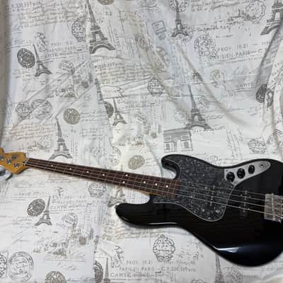 1999 Fender Standard Series Jazz Bass Black Real Rosewood Fingerboard Hard Shell Case image 7