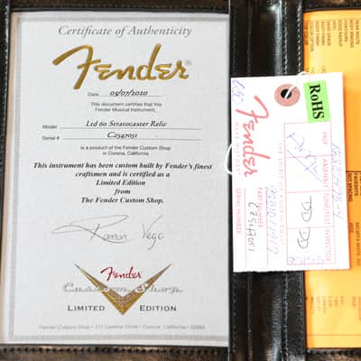 MINTY! 2020 Fender Limited Edition Custom Shop 1960 Stratocaster Relic Reissue Tahitian Coral + COA OHSC image 4