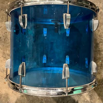 Ludwig Vistalite 15” tom 70s - Blue image 4