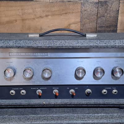 1963 Silvertone Model 1483 23-Watt 1x15 Bass / Guitar Piggyback image 4