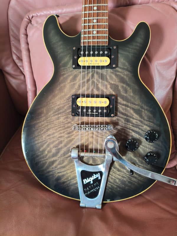 Lag Roxanne Original Classic - Chevron Flame Maple Top - Black Shadow - RARE!!! image 1