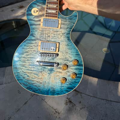 2018 Gibson Les Paul Standard Premium Quilt Ocean Water Perimeter AAA + OHSC image 14