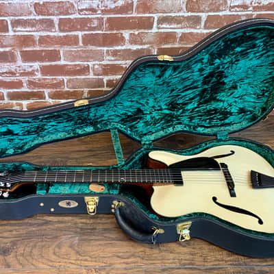 Timothy Bram Mahogany Thin Line Tribute Archtop Model # 15, near Mint condition, 14 1/2" Lower Bout Natural image 11