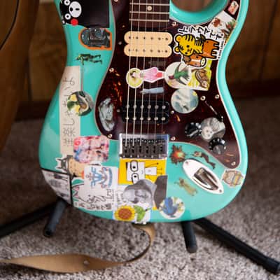 Rivers Cuomo Stratocaster Copy (Warmoth Partscaster) Seafoam Green Weezer Cuomocaster image 6
