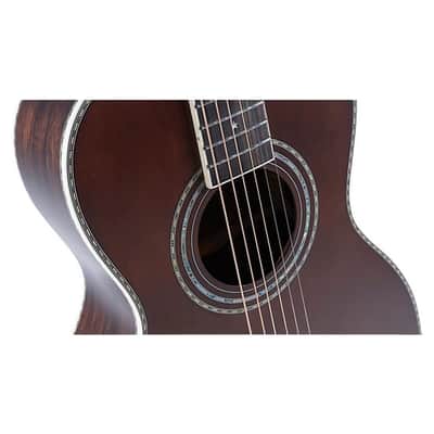 Washburn Victorian Parlor Acoustic Guitar, Vintage Brown image 13