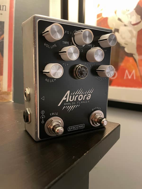 Spaceman Aurora Analog Flanger Near Mint, Silver w/ Box & Bag image 1