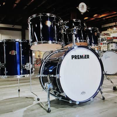 RARE! PREMIER  SIGNIA 7 PC SAPPHIRE MAPLE DRUM SET - WOW - READ THE WORDS!!!! image 12