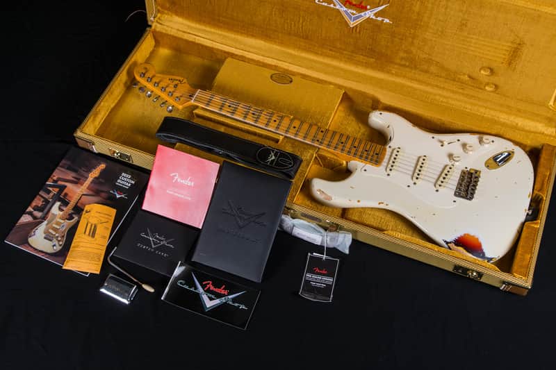 Fender Custom Shop Masterbuilt Kyle McMillin 1958 Stratocaster Journeyman Relic Aged White Blonde 2023 -Mint image 1