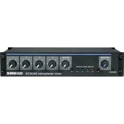 Shure SCM268 4-Channel Compact Microphone Mixer for Professional Audio Use image 1