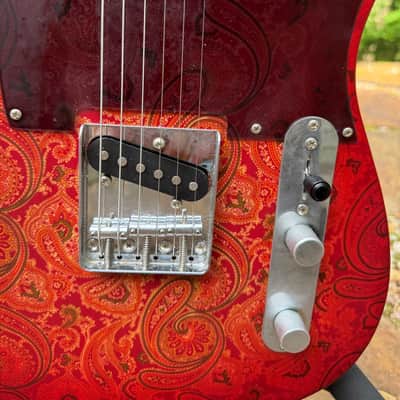 Jay Turser Paisley Tele 2000s - Red with Paisley Top image 2