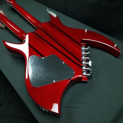 B.C. Rich Bich Legacy Double Neck 2009 Trans Red Made in Korea Rockfield Mafia pickups + OHSC image 17